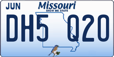 MO license plate DH5Q2O