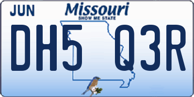 MO license plate DH5Q3R