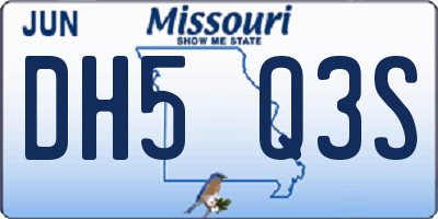 MO license plate DH5Q3S
