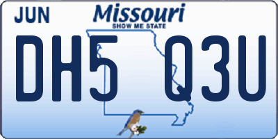 MO license plate DH5Q3U