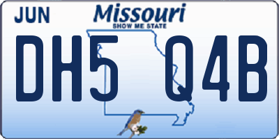 MO license plate DH5Q4B