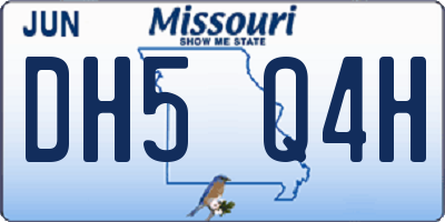 MO license plate DH5Q4H