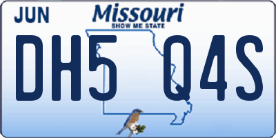 MO license plate DH5Q4S
