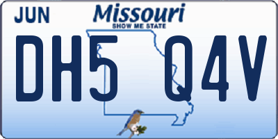 MO license plate DH5Q4V