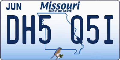 MO license plate DH5Q5I