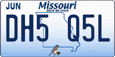 MO license plate DH5Q5L