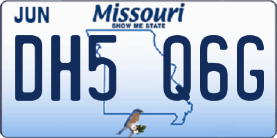 MO license plate DH5Q6G