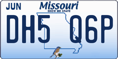 MO license plate DH5Q6P