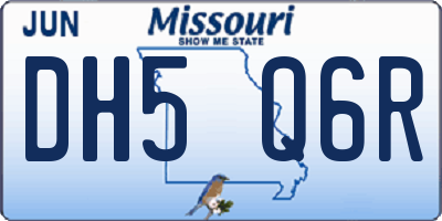 MO license plate DH5Q6R