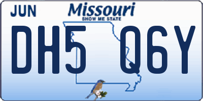 MO license plate DH5Q6Y