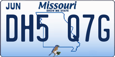 MO license plate DH5Q7G