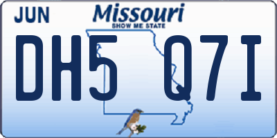 MO license plate DH5Q7I