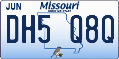 MO license plate DH5Q8Q