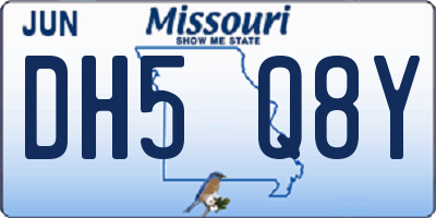 MO license plate DH5Q8Y