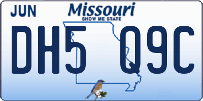 MO license plate DH5Q9C