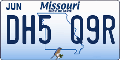 MO license plate DH5Q9R