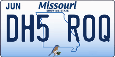 MO license plate DH5R0Q