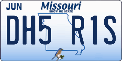 MO license plate DH5R1S