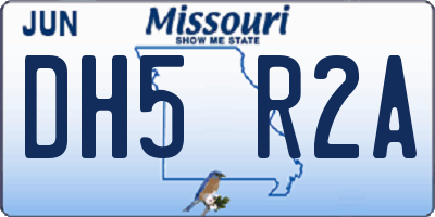 MO license plate DH5R2A