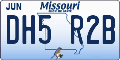 MO license plate DH5R2B