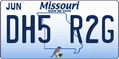 MO license plate DH5R2G