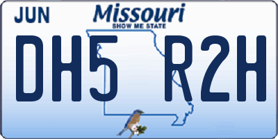 MO license plate DH5R2H