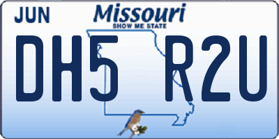 MO license plate DH5R2U