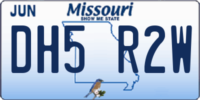 MO license plate DH5R2W