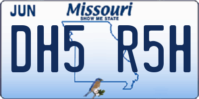 MO license plate DH5R5H