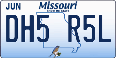 MO license plate DH5R5L