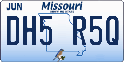 MO license plate DH5R5Q