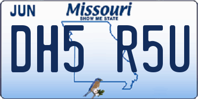 MO license plate DH5R5U