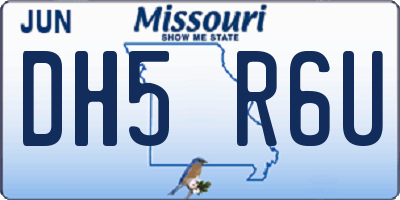 MO license plate DH5R6U