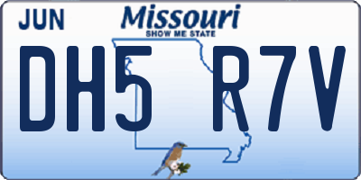 MO license plate DH5R7V