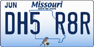MO license plate DH5R8R
