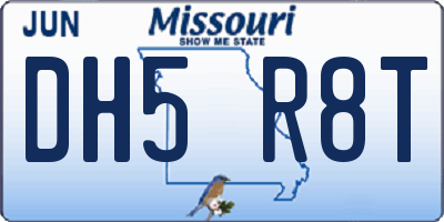 MO license plate DH5R8T