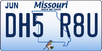 MO license plate DH5R8U
