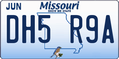 MO license plate DH5R9A