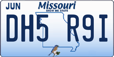 MO license plate DH5R9I