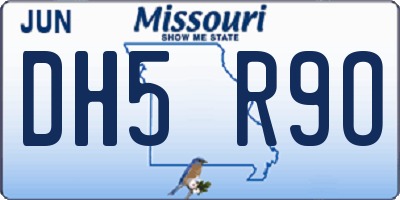 MO license plate DH5R9O