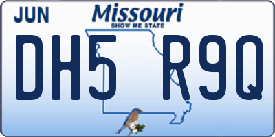 MO license plate DH5R9Q