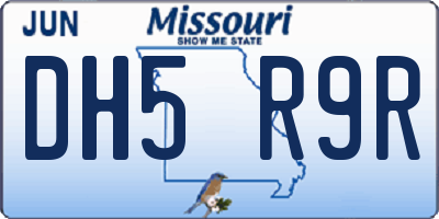 MO license plate DH5R9R