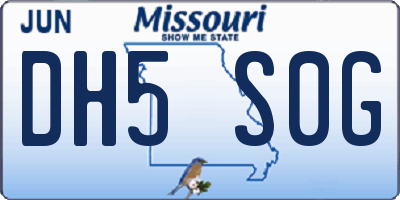 MO license plate DH5S0G