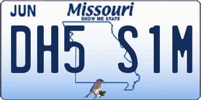 MO license plate DH5S1M