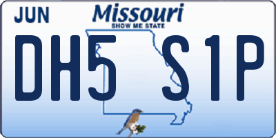 MO license plate DH5S1P