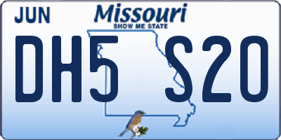 MO license plate DH5S2O