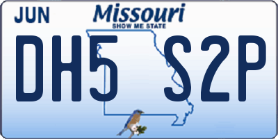 MO license plate DH5S2P