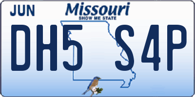 MO license plate DH5S4P