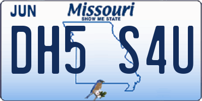 MO license plate DH5S4U