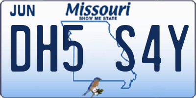 MO license plate DH5S4Y